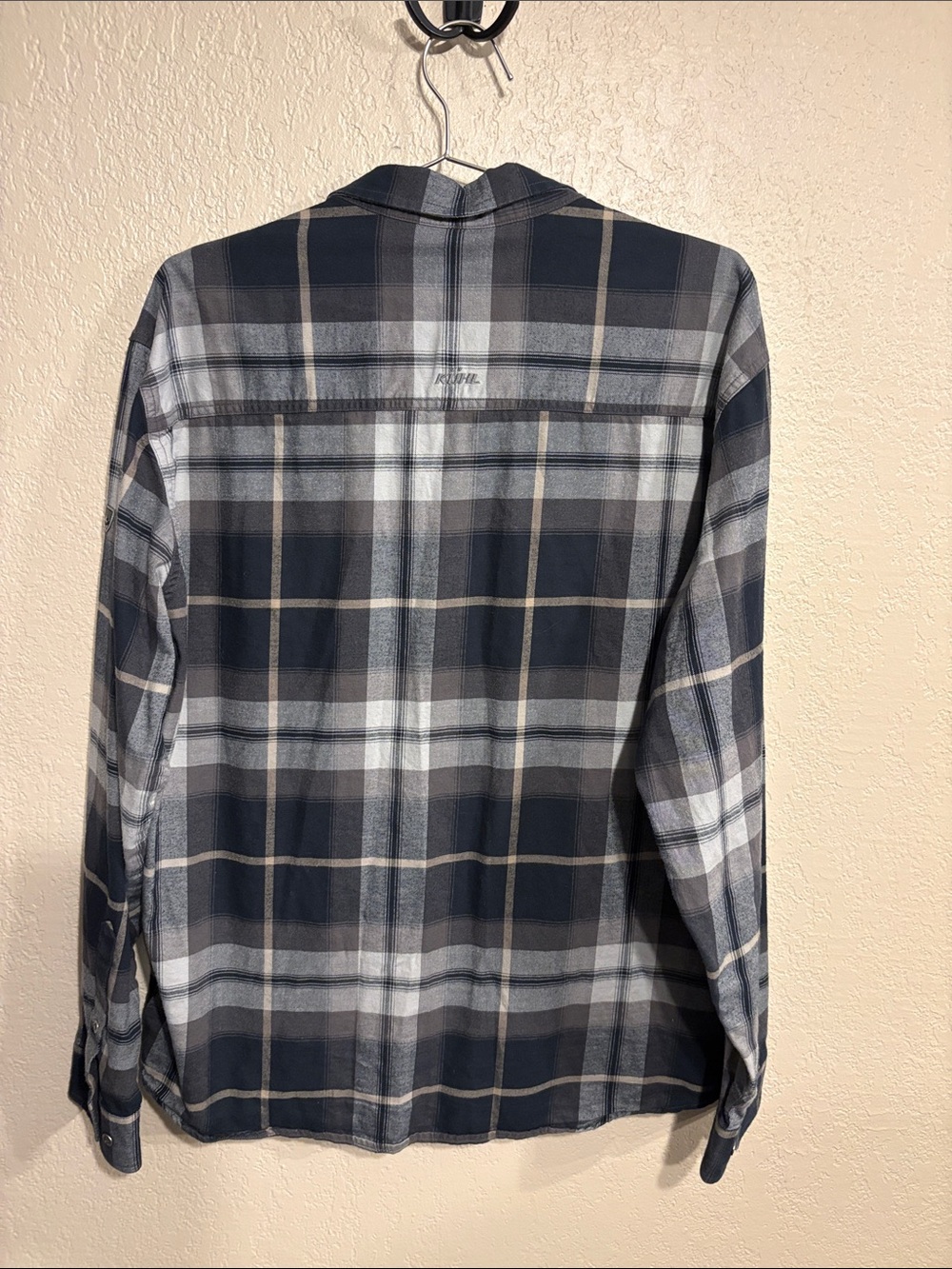 Kuhl Mens Plaid Long Sleeve Button Down Shirt grey size XL - Picture 4 of 4